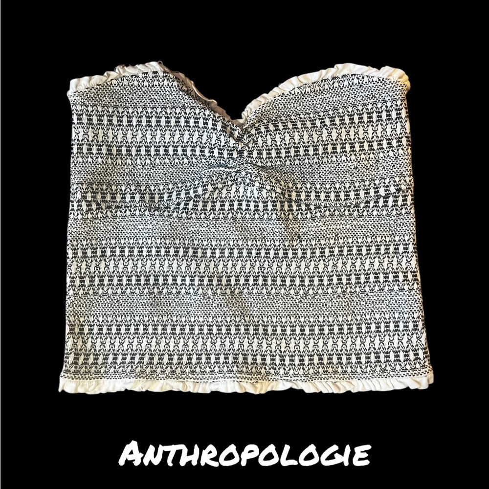 Anthropologie Black and White Tube Top